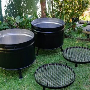 B003 Half Drum Boma with Coal Grid